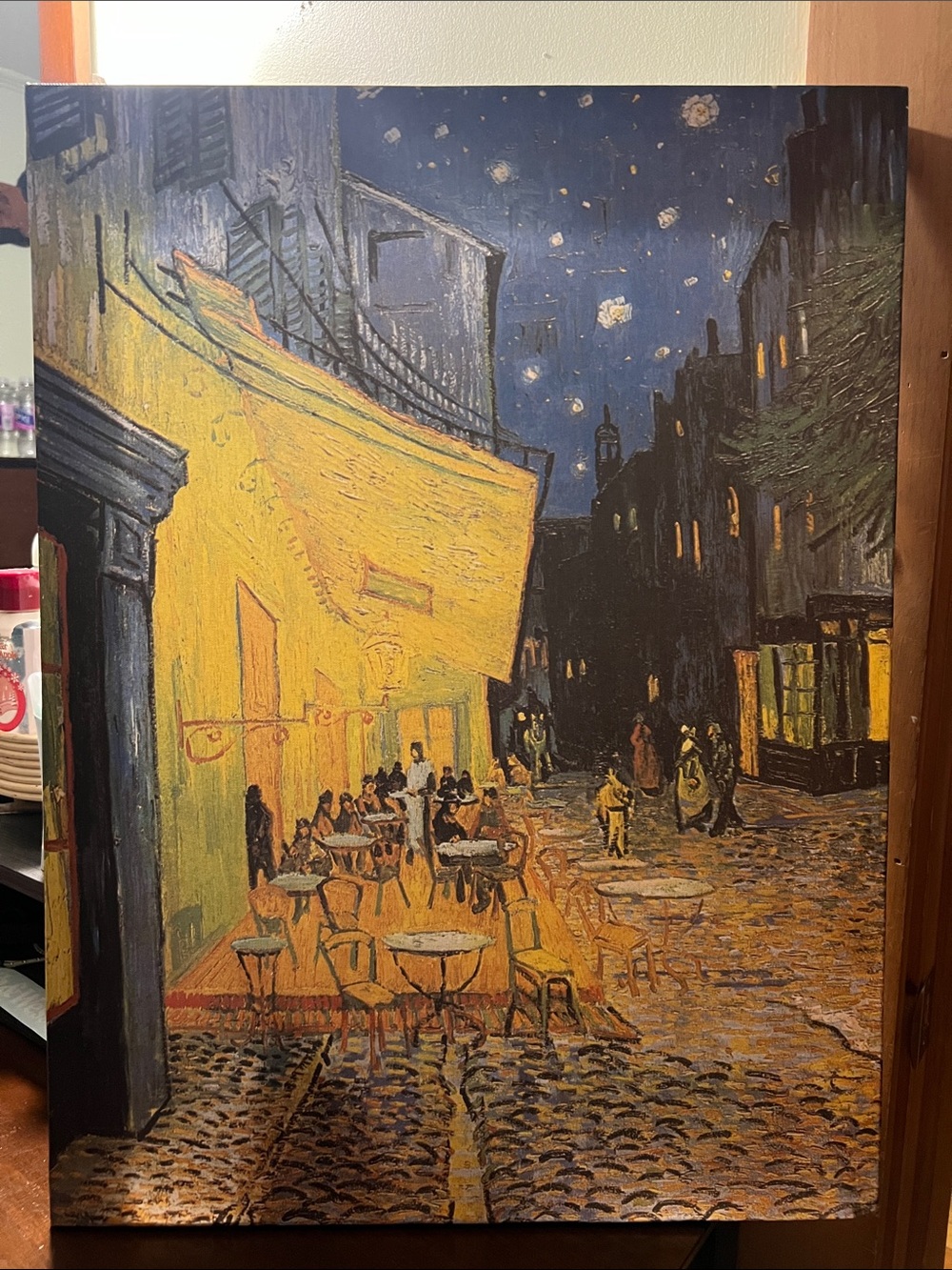 Yellow Cafe Terrace Canvas Wall Art - Home Art